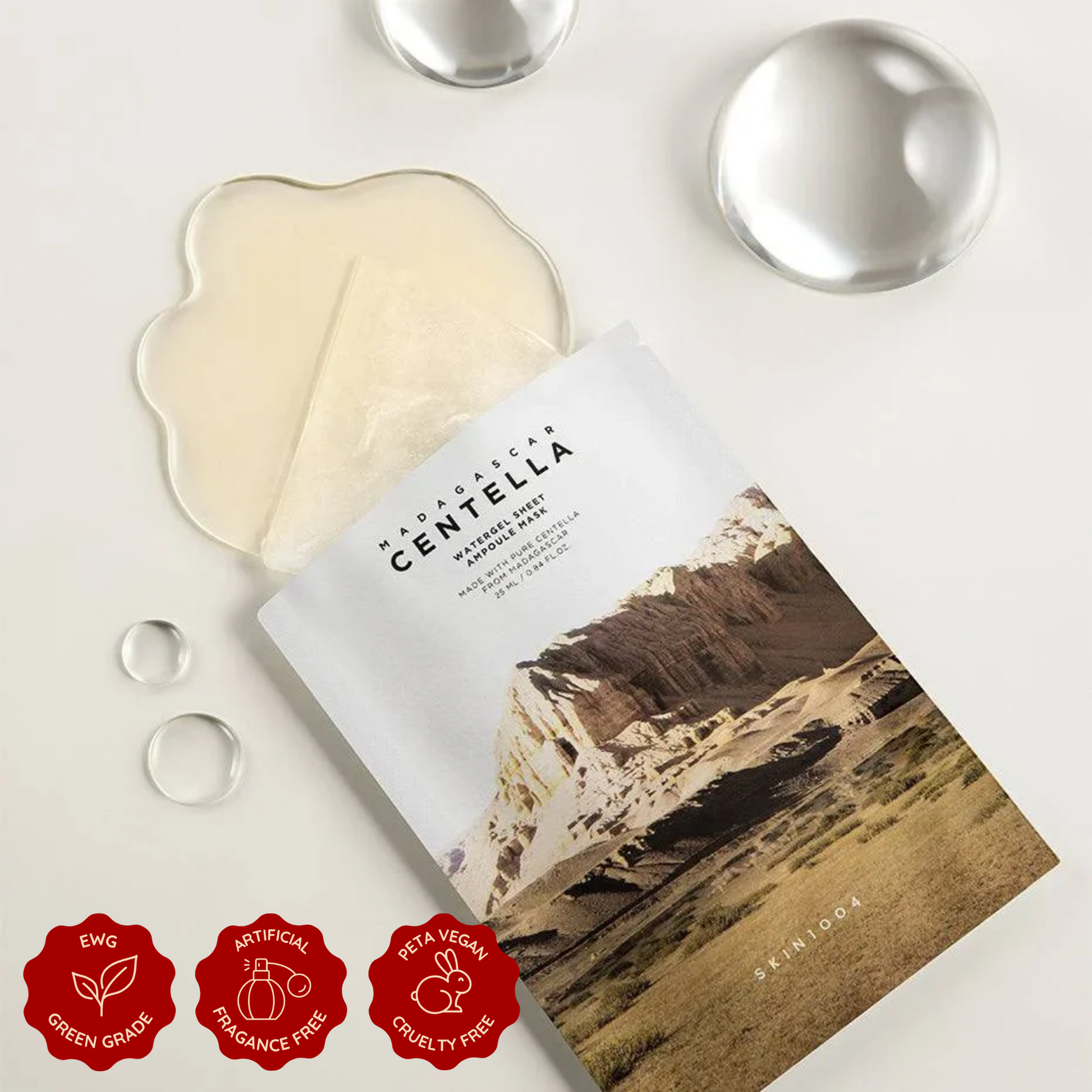Textura watergel de la Centella Ampoule Mask mascarilla hidratante coreana calmante