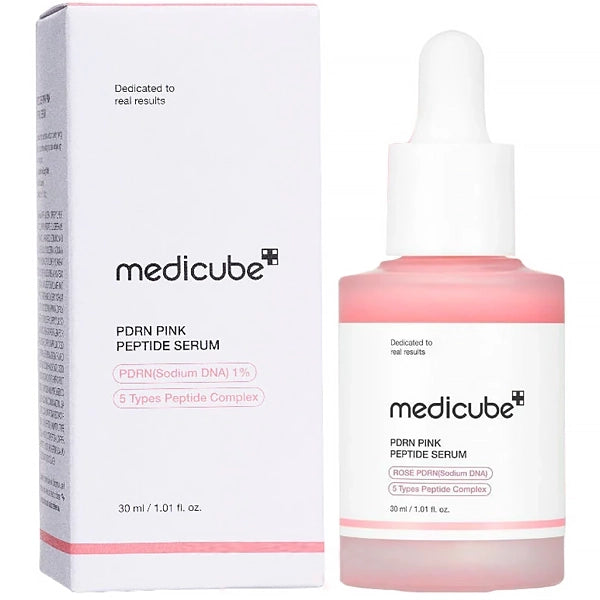 SERUM DE PDRN PINK DE MEDICUBE, SERUM DE PDRN, SERUM DE PDRN CON 5 TIPOS COMPLEJO DE PEPTIDOS