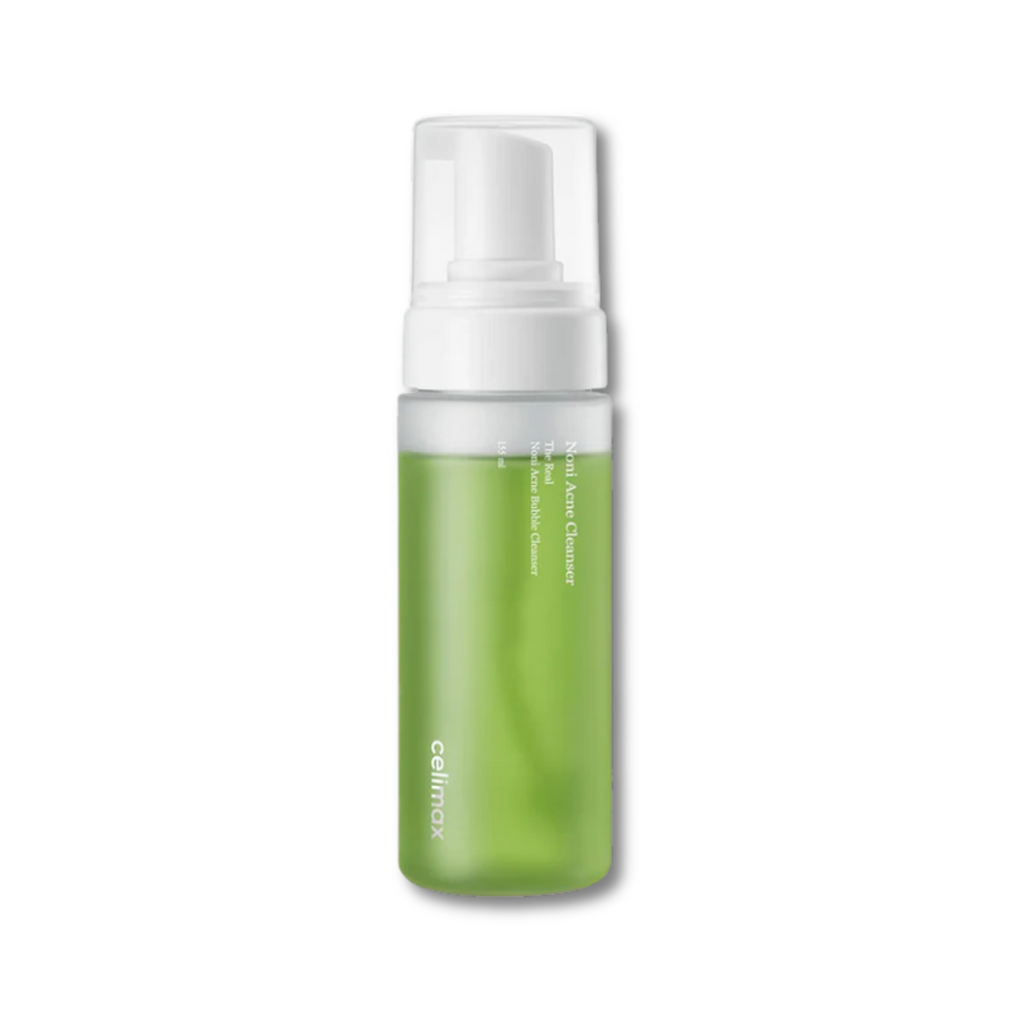 Uso del CELIMAX The Real Noni Acne Bubble Cleanser para piel con brotes e imperfecciones