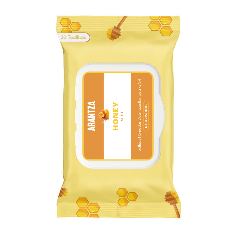 toallas desmaquillantes de arantza, toallas desmaquillantes y limpiadoras de miel. 